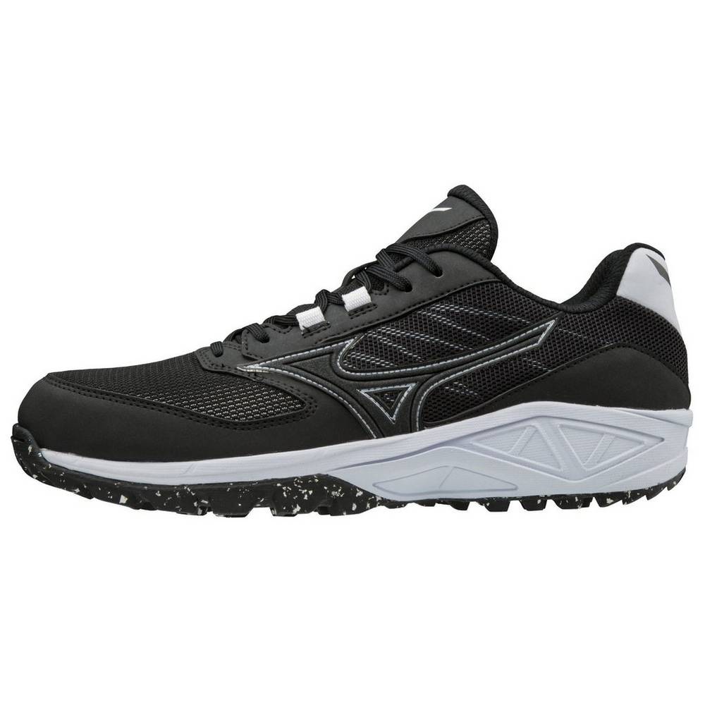 Tenis Baseball Mizuno Dominant All Surface Baixo Turf - Homem - Pretas/Branco - XEHSK9026